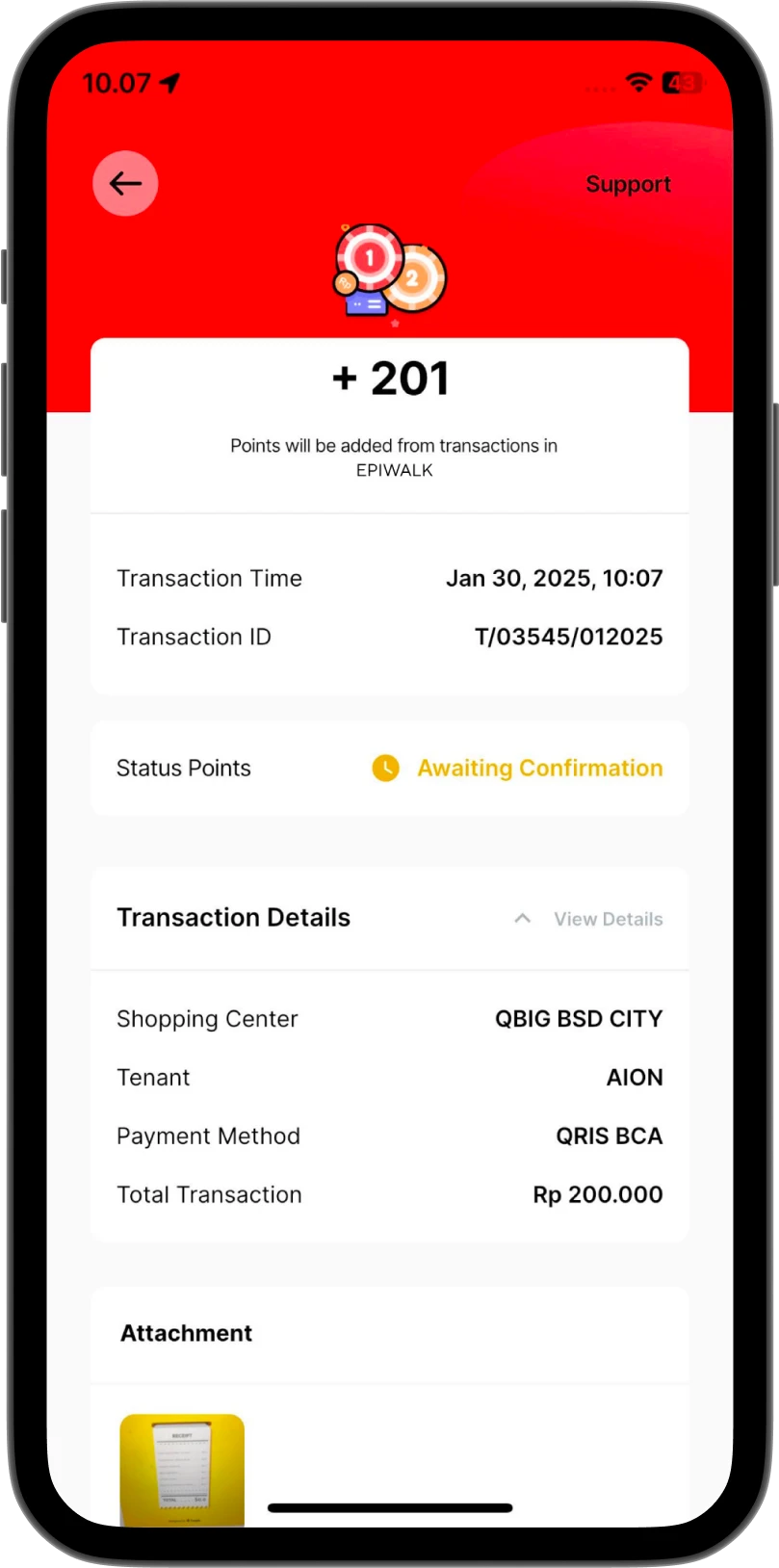 Always keep track of your transactions. Your submission will be processed within 2 x 24 hours.